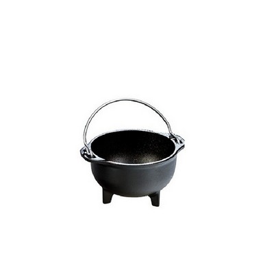 COUNTRY Small Round Cauldron in Anti-rust Cast Iron - Dimensions: 14.91 x 12.4 à˜ x 7.7 cm